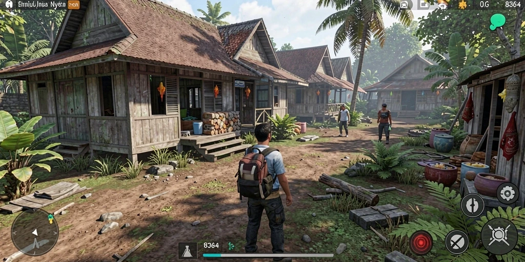 Screenshot gameplay 8364 dengan karakter dan lingkungan virtual yang detail.