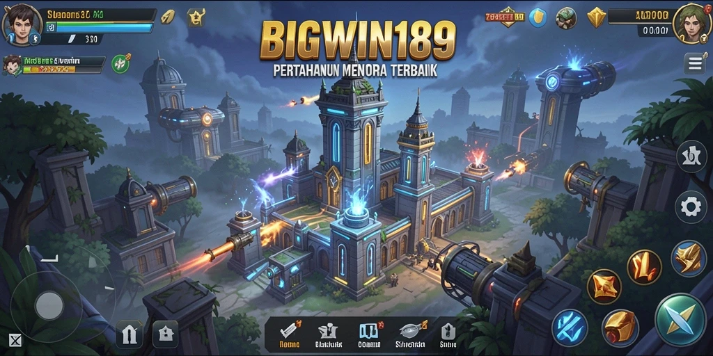 Tampilan epik gameplay BIGWIN189 di Tower Defense.