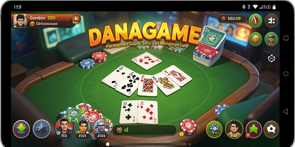Screenshot gameplay DANAGAME menampilkan aksi seru permainan Gaple.