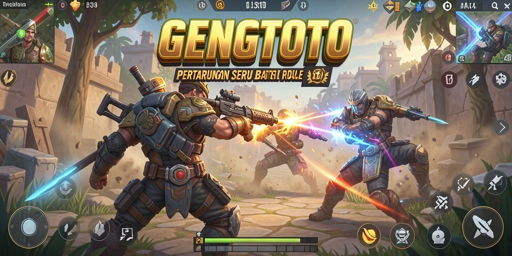 Gameplay intens GENGTOTO di medan perang Battle Royale.