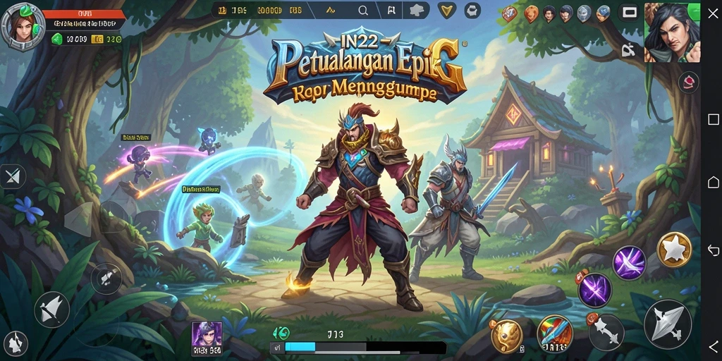 Tampilan gameplay IN22 dengan pertarungan yang dinamis dan karakter unik.