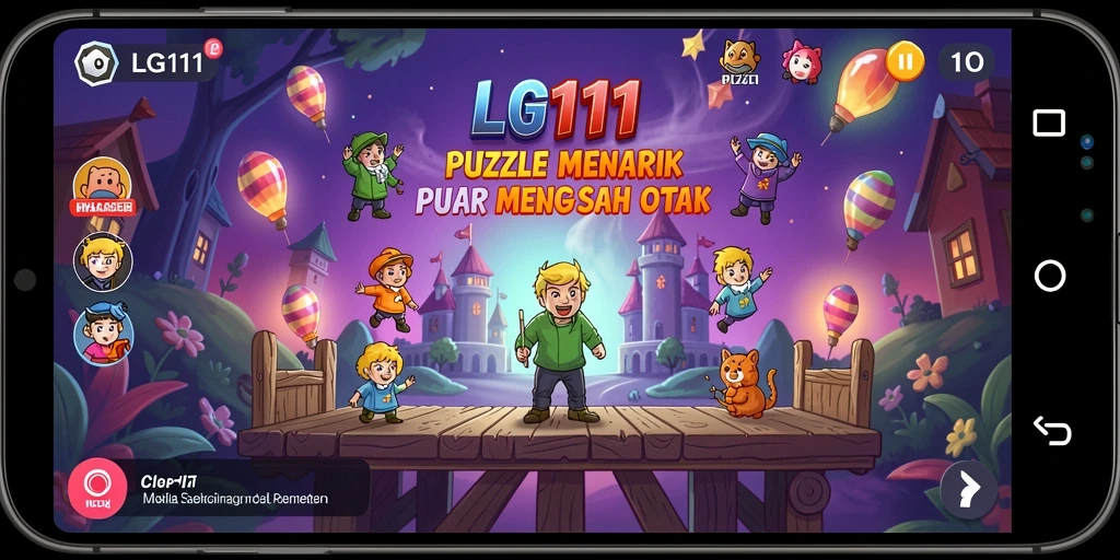 Tampilan gameplay menarik pada LG111 dengan berbagai puzzle menantang.