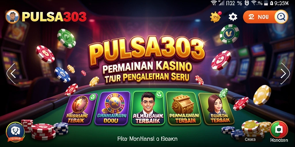 Menampilkan gameplay seru dari aplikasi Kasino PULSA303.