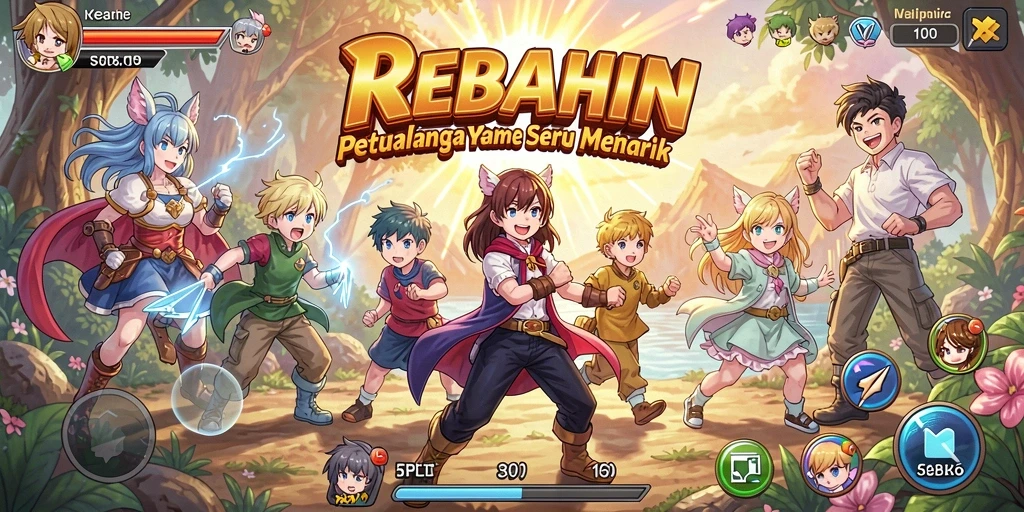 Tampilan gameplay seru dari REBAHIN yang menarik dan interaktif.