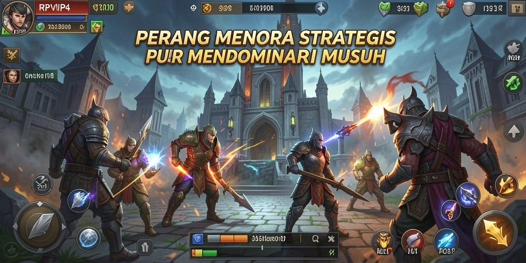Screenshot dari gameplay Tower Defense RPVIP4 yang seru dan menantang.