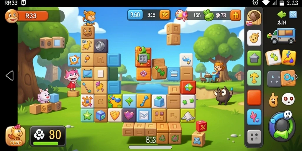 Screenshot RR33 menampilkan gameplay yang seru dan menantang dalam bentuk Puzzle.