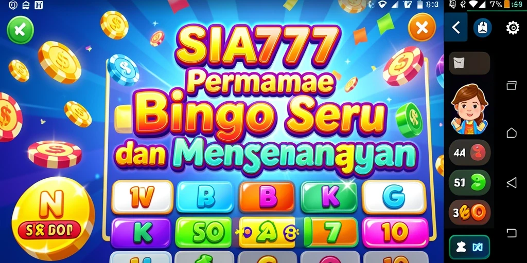 Screenshot gameplay Bingo SIA777 yang seru dan interaktif.