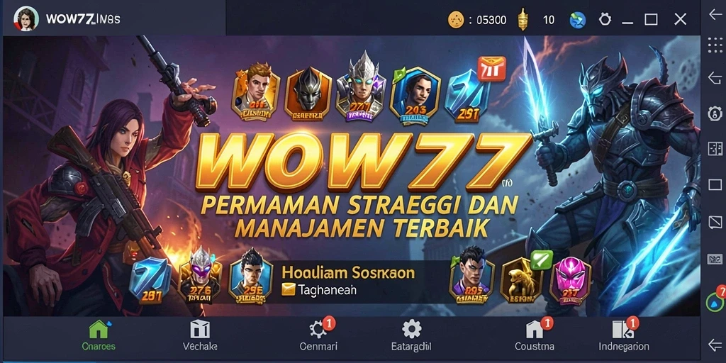 Screenshot gameplay WOW77 menampilkan grafis strategi yang menarik.