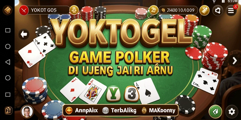 Tampilan menarik gameplay poker di YOKTOGEL.